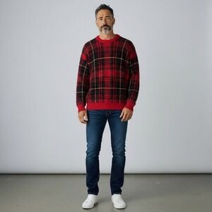 Nautica Vintage Mens‎ Plaid Knit Sweater Size L